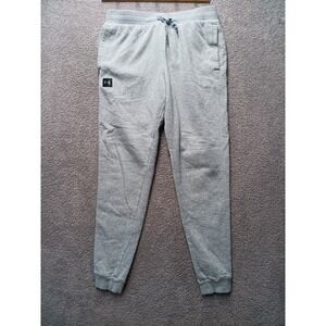 Under Armour Men's Gray Jogger Sweatpants Drawstring Cuffed Size L